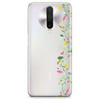 Xiaomi Redmi K30 5G Kılıf Asma Çiçek Arka Kapak Koruma Desenli Full Koruyucu