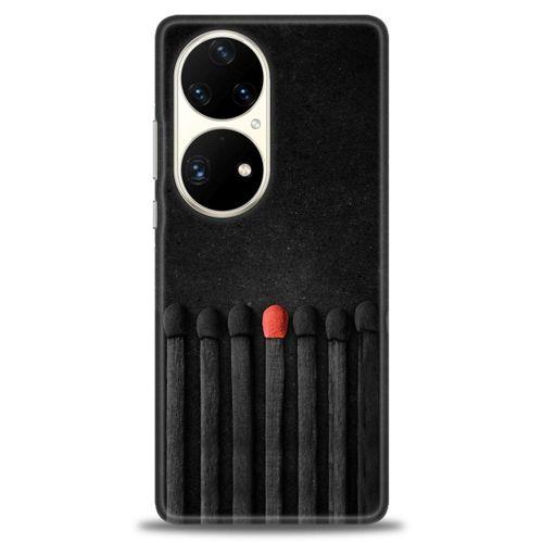 Huawei P50 Pro Kılıf HD Baskılı Kılıf - Kibrit Çöpleri + Tam Ekran Koruyucu