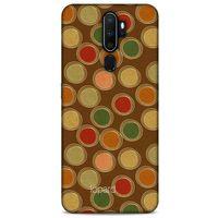 Oppo A9 2020 Kılıf Pastel Renkler (43) Thin Fit Kılıf Kahve Yeşil