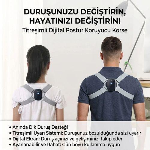 Dijital Ekran Titreşimli Dik Durma Korsesi
