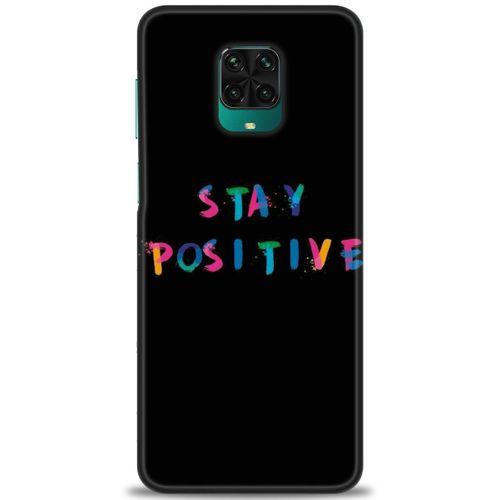Xiaomi Redmi Note 9S Kılıf HD Baskılı Kılıf - Stay Positive + Tam Ekran Koruyucu