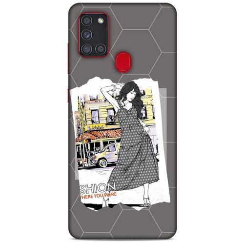 Sokak Modası 23 Samsung Galaxy A21s Kılıf Desenli Silikon