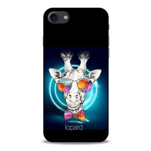 Apple Iphone 7 Kılıf FunnyMaX (6) Silikon Kılıf Siyah Zürafa