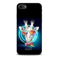 Apple Iphone 7 Kılıf FunnyMaX (6) Silikon Kılıf Siyah Zürafa