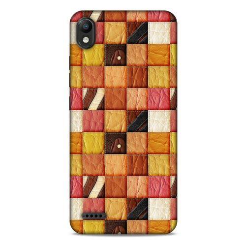 LG K20 2019 Kılıf Patchwork (2) Kabı Turuncu Sarı
