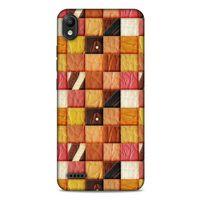 LG K20 2019 Kılıf Patchwork (2) Kabı Turuncu Sarı