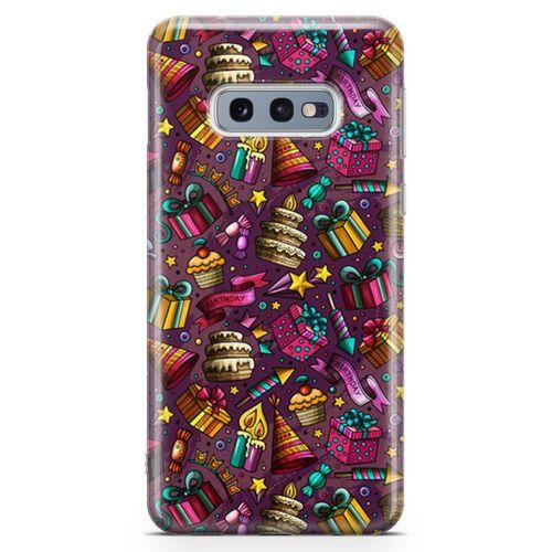Samsung Galaxy S10e Kılıf Parti Malzemeleri Doodle Arka Kapak Koruma Desenli Full Koruyucu