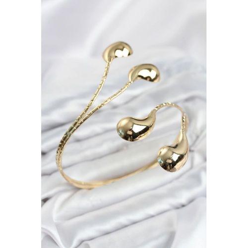 Pazu Bileklik Gold Renk Pirinç Damla Model