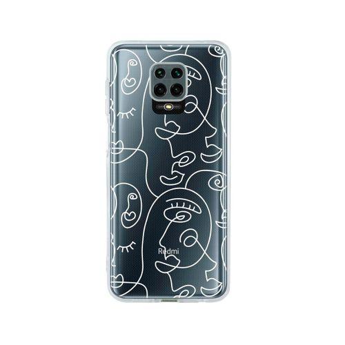 Redmi Note 9 Pro Face Art Desenli Premium Şeffaf Silikon Kılıf