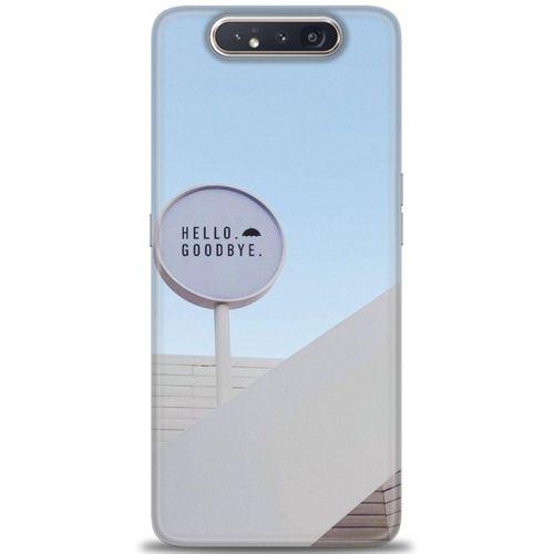 Samsung Galaxy A80 Kılıf HD Baskılı Kılıf - Hello GoodBye + Tam Ekran Koruyucu