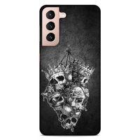 Lopard Samsung Galaxy S21 Uyumlu Kılıf Tattoo's (47) Crystal Flex Kılıf Kafatasları