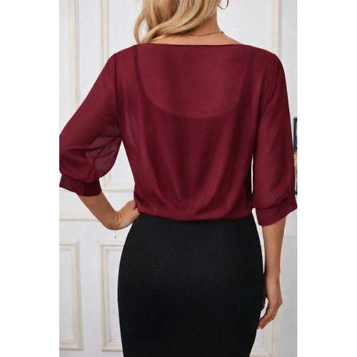 Kadın Fakir Kollu önden Bağlamalı Kısa şifon Bolero Ceket