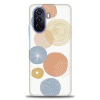 Huawei Nova Y70 Kılıf HD Baskılı Kılıf - Mavi Daireler + Tam Ekran Koruyucu