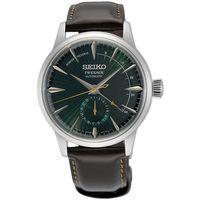 Seiko SSA459J Otomatik Deri Kahverengi Yeşil Kadran Hardlex Cam 40 mm Erkek Kol Saati