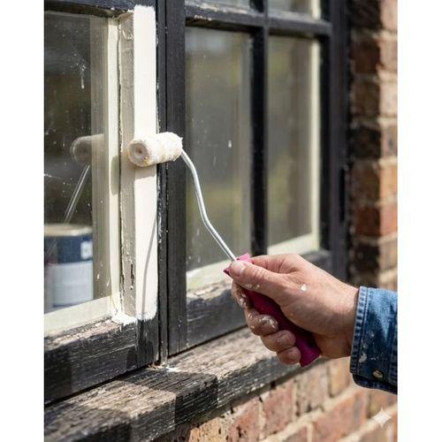 Mini Boya Rulo Seti 10 Cm Boya Fırçası 6 Adet Yedek Rulo Hediyeli Boya Uygulama Atı