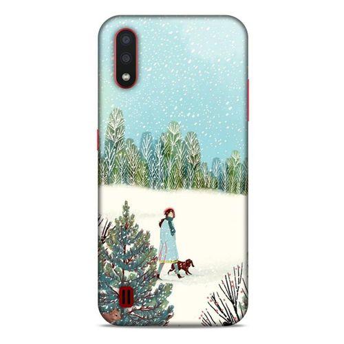 Samsung Galaxy A01 Kılıf Snowix (44) Tough Armor Kılıf Beyaz Açık Mavi