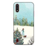 Samsung Galaxy A01 Kılıf Snowix (44) Tough Armor Kılıf Beyaz Açık Mavi