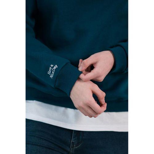 Yarım Fermuarlı Dik Yaka 3 İplik İçi Polarlı Oversize Kışlık Sweatshirt