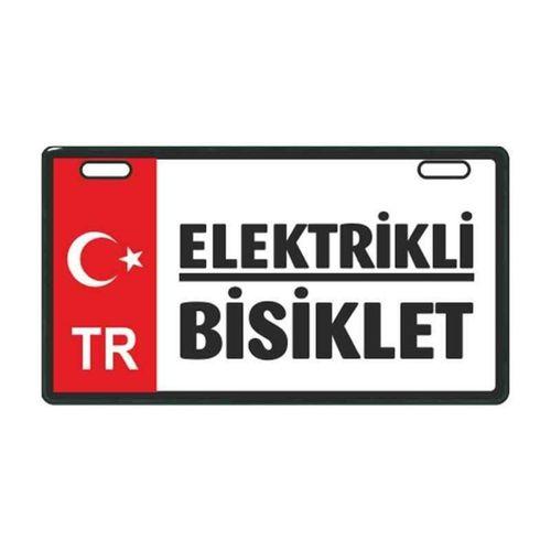 SEVGENT Kırmızı Elektrikli Bisiklet E-Bike Plakalık