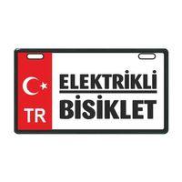 SEVGENT Kırmızı Elektrikli Bisiklet E-Bike Plakalık