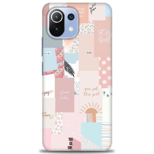 Xiaomi Mi 11 Lite Kılıf HD Baskılı Kılıf - Girl + Tam Ekran Koruyucu