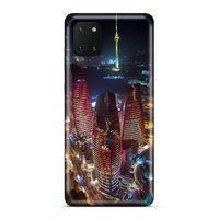 Huawei Y5P Uyumlu Kılıf Azarbaijan (33) Hybrid Kılıf Kuleler Gece