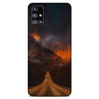 Lopard Samsung Galaxy M31s Uyumlu Kılıf Gece'S (47) Crystal Flex Kılıf Kızıl Yol