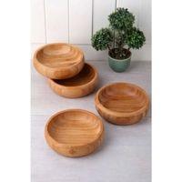 Yuvarlak 4'lü Ahşap Çerezlik Royaleks-CRZ1010