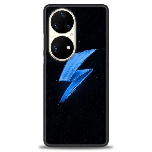 Huawei P50 Pro Kılıf HD Baskılı Kılıf - Mavi Şimşek + Tam Ekran Koruyucu