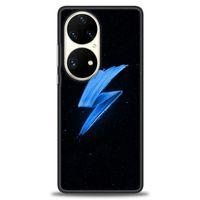 Huawei P50 Pro Kılıf HD Baskılı Kılıf - Mavi Şimşek + Tam Ekran Koruyucu