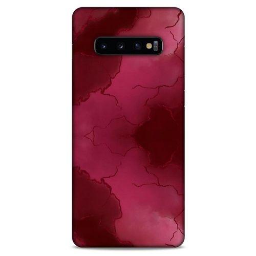 Mermer Desenli (7) Tema Telefon Kılıfı Bordo Samsung Galaxy S10 Plus Kılıf