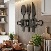 Kitchen Yazılı Mutfak Duvar Dekoru