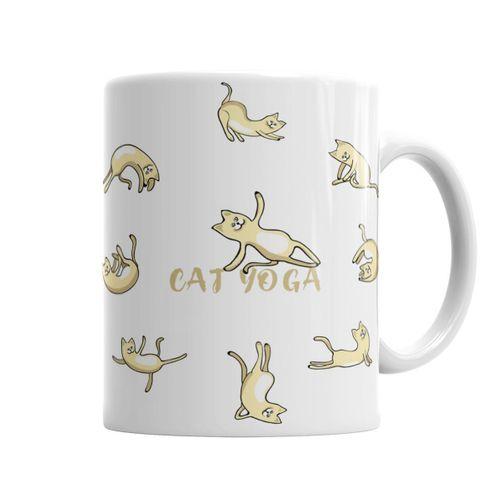 Cat Yoga Köpek Kupa Bardak Porselen
