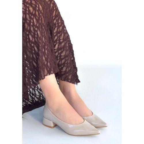 Ferla Bej Rugan Topuklu Ayakkabı