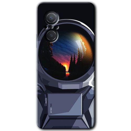 MRCİLETİSİM Huawei Nova 9 SE Kılıf HD Desen Baskılı Arka Kapak+Temperli Cam - Astronot