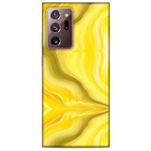 Mermer Desenli (11) Tema Tam Koruma Sarı Samsung Galaxy Note 20 Ultra Kılıf