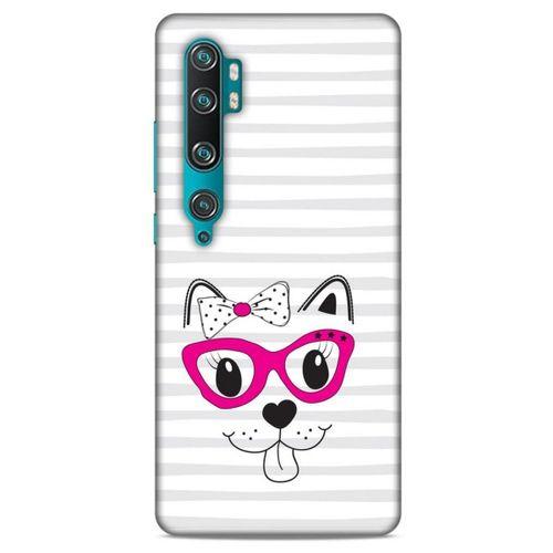 Lopard Xiaomi Mi Cc9 Pro Uyumlu Kılıf Kediler (16) Kalın Kılıf Fuşya Gözlük