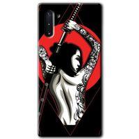 MRCİLETİSİM MRCİLETİSİM Samsung Galaxy Note 10 Kılıf HD Desen Baskılı Arka Kapak + Temperli Cam - Samurai Girl