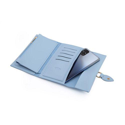 PRS Kadın Cüzdan Soft Dokulu Yumuşak Deri Cep Telefon ve Para Bölmeli Bayan Kartlık Yağmur Model