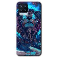 BeRa Aksesuar Realme 8 Pro Kılıf Baskılı Kapak - Neon Aslan +Tam Kaplayan Mat Seramik