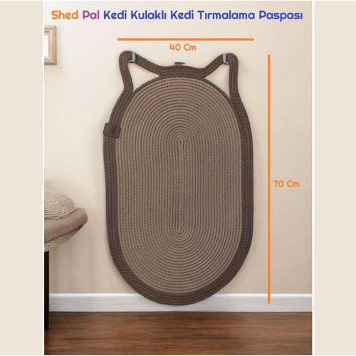 Shed Pal Dekoratif Kedi Kulaklı Kedi Tırmalama Paspası