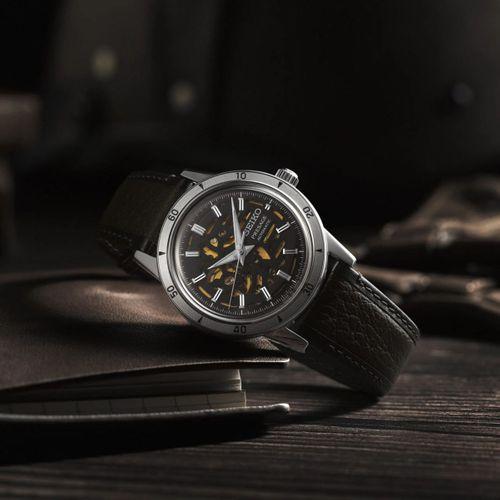 Seiko SSA461J Otomatik Deri Siyah 40 mm Erkek Kol Saati