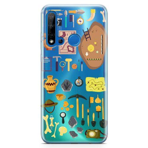 Huawei Nova 5i Kılıf Arkeolog Malzemeleri Arka Kapak Koruma Desenli Full Koruyucu