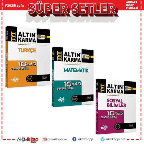 Altın Karma TYT Matematik Türkçe Sosyal Deneme Seti 3 Kitap