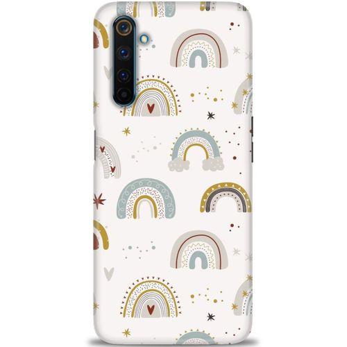 Realme 6 Pro Kılıf HD Baskılı Kılıf - Gökkuşağı + Tam Ekran Koruyucu