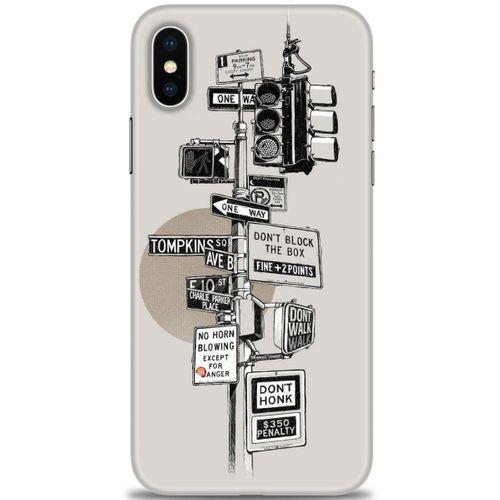 iPhone XS Max Kılıf HD Baskılı Kılıf - Tabelalar + Tam Ekran Koruyucu