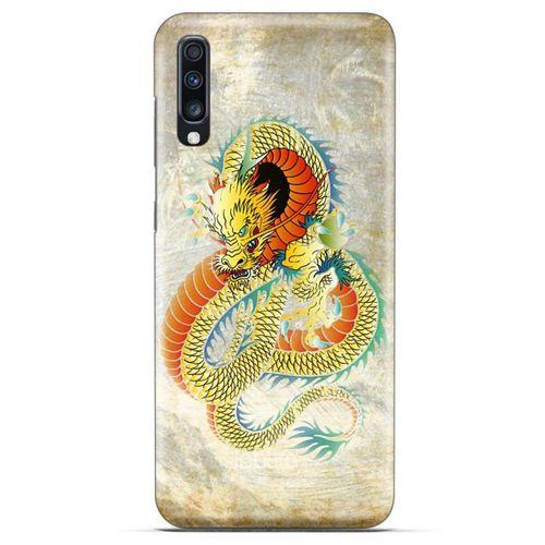 General Mobile GM 20 Kılıf Dragons (21) Koruyucu Kapak Ejderha Dövme Sarı