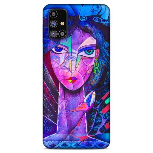 Lopard Samsung Galaxy M31s Uyumlu Kılıf Sürreal Yüzler ♀ (47) Crystal Flex Kılıf Baskılı