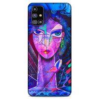 Lopard Samsung Galaxy M31s Uyumlu Kılıf Sürreal Yüzler ♀ (47) Crystal Flex Kılıf Baskılı