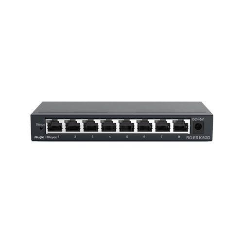 RUIJIE REYEE RG-ES108D 8 PORT 10/100 TAK CALISTIR METAL KASA SWITCH